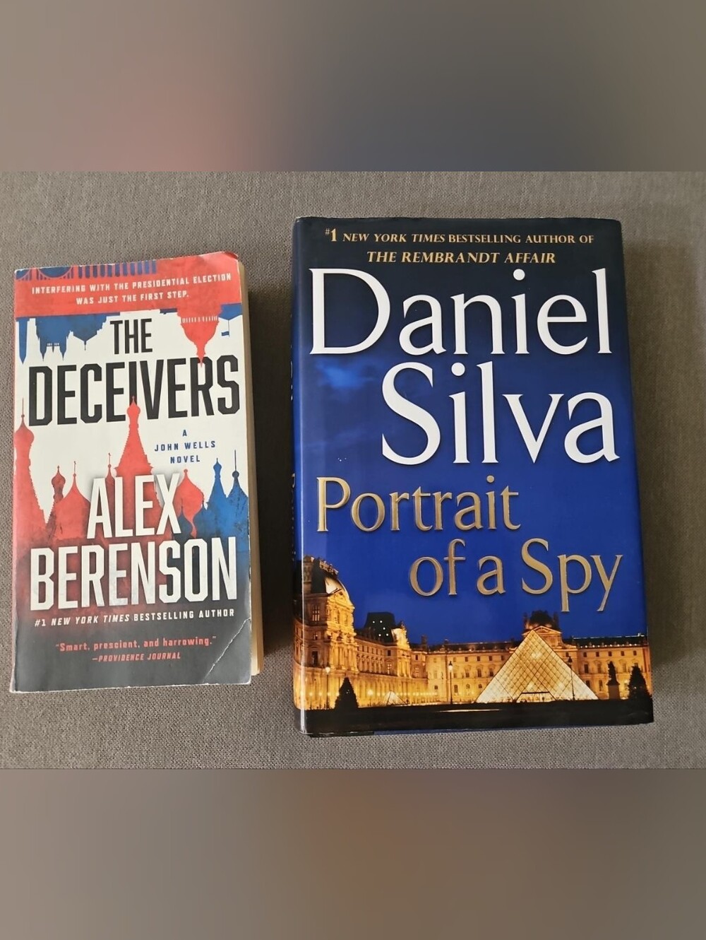 Daniel Silva Portrait of a Spy + Alex Berenson The Deceivers Spy Thriller Lot